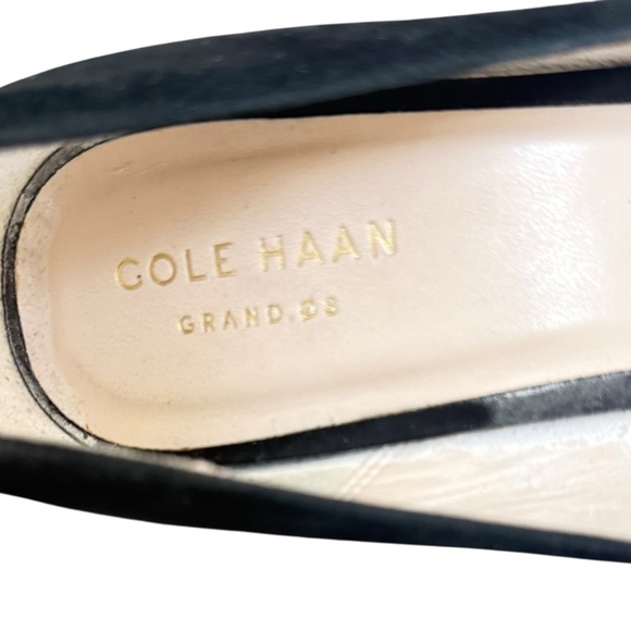Cole Haan Black Suede Platform Heels Size 8 - Picture 6 of 8